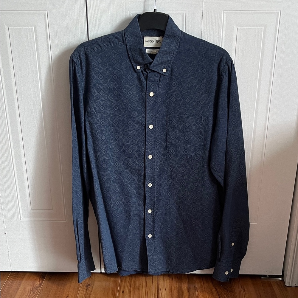 RW&CO. Navy Geometric Casual Shirt